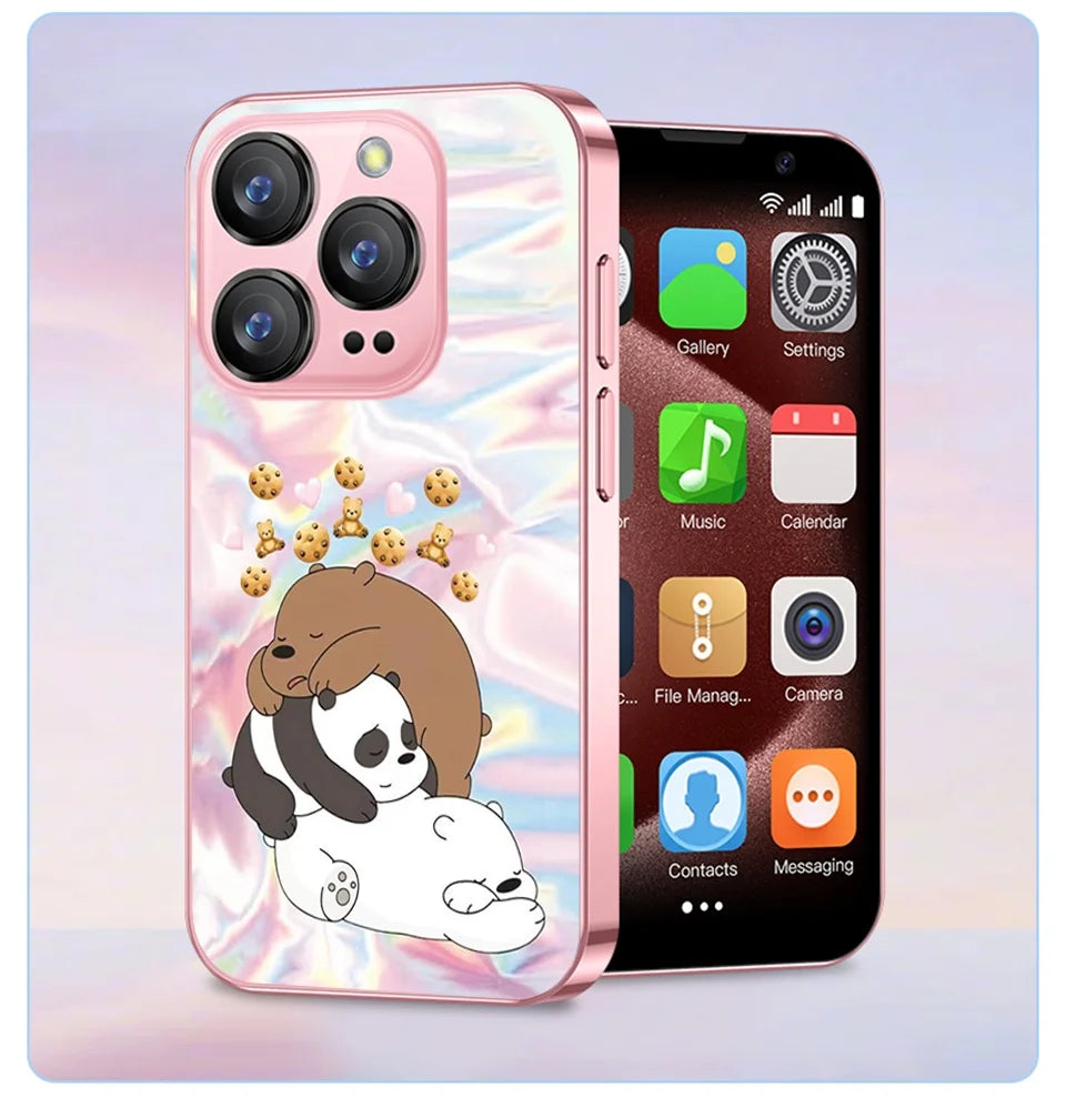 With 2Pcs DIY Stickers New XS18 Pro 2GB RAM 16GB ROM Android 9.0 Face Recognition Dual SIM Dual Standby 3G 3.0" Smartphone