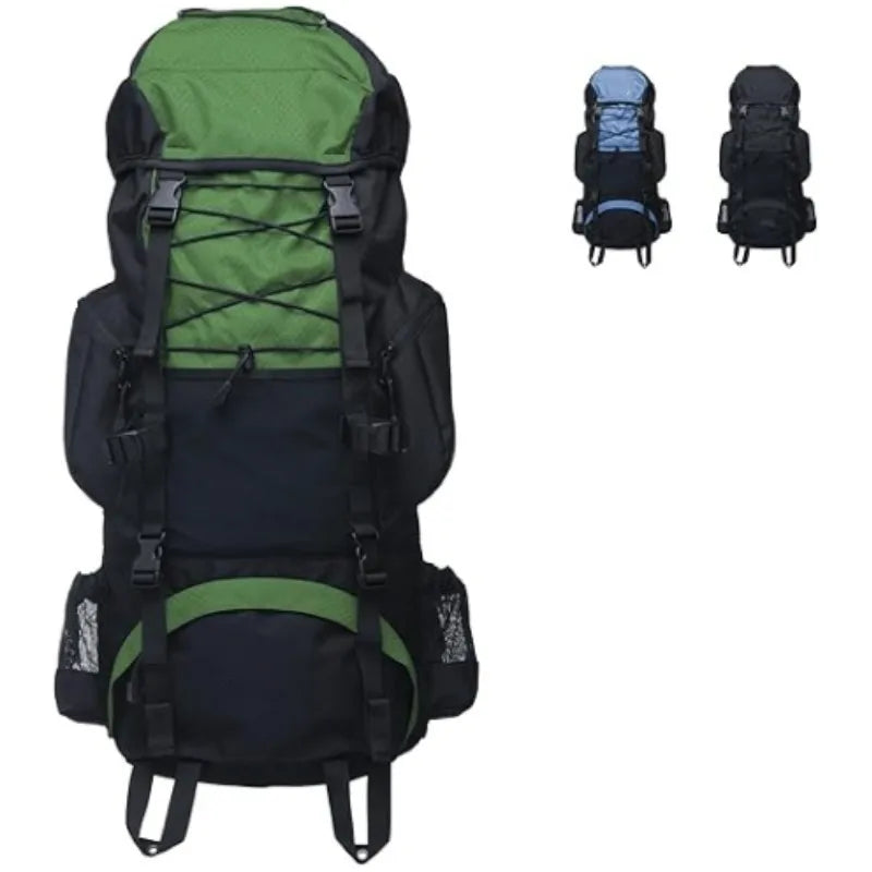 Internal Frame Hiking Backpack Polyester Camping Backpack with Rain Cover for Travel Trekking Mountaineering