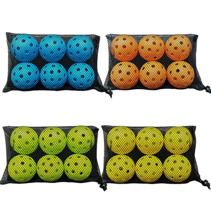 6/12 PCS Indoor Pickleball Balls 40 Holes Colorful and Durable Pickleballs 74mm Training Ball Practice Competition Pickleball