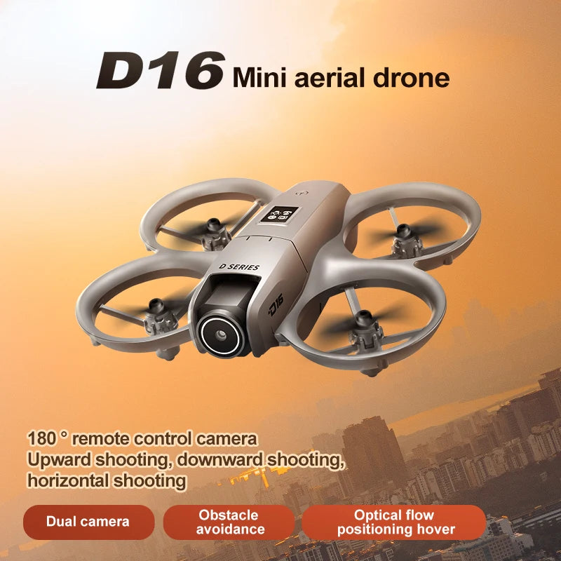 D16 RC Drone 8K Aerial HD Profesional Dual-camera FPV Helicopter Optical Flow GPS Positioning Avoidance Bushless Motor Drone UAV