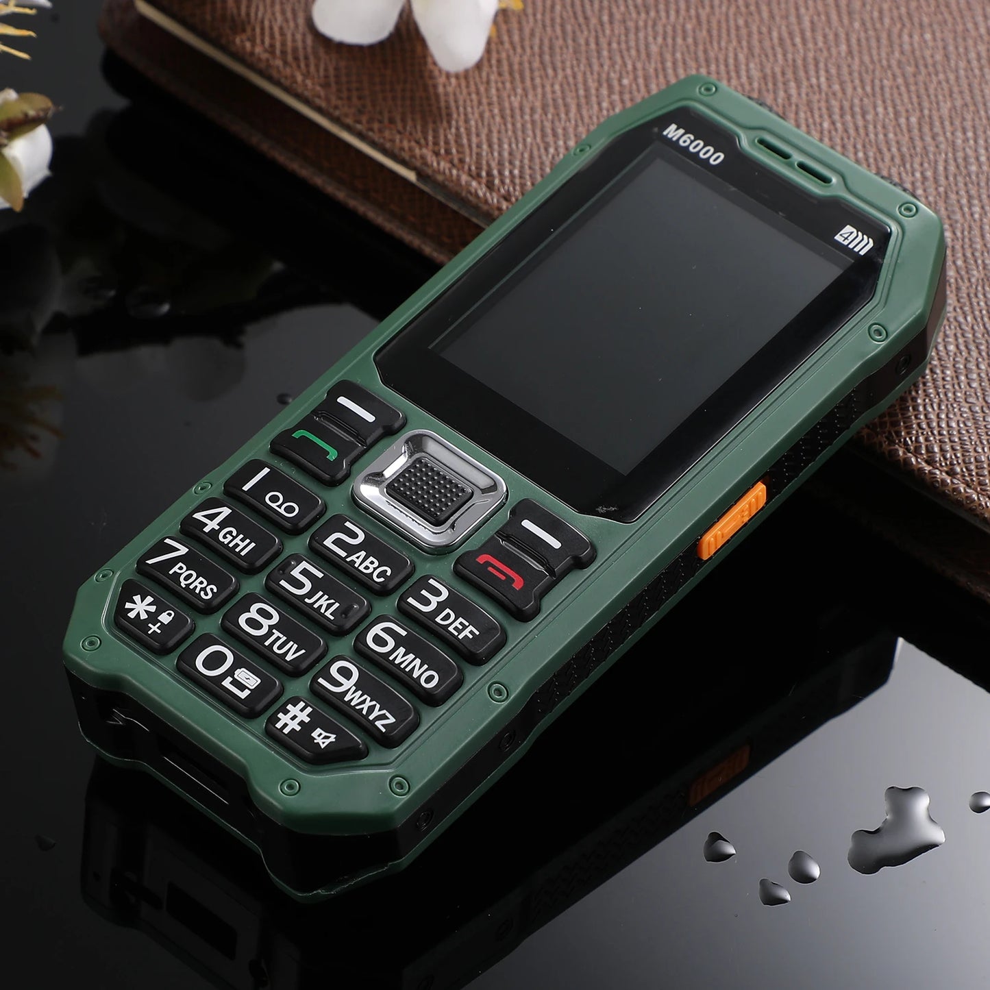 Rugged Mobile Phone M6000 GSM 2G Network 4 SIM Cards Magic Voice 3.5mm Jack 2.4'' Display Big Keyboard Cellphone For Elderly