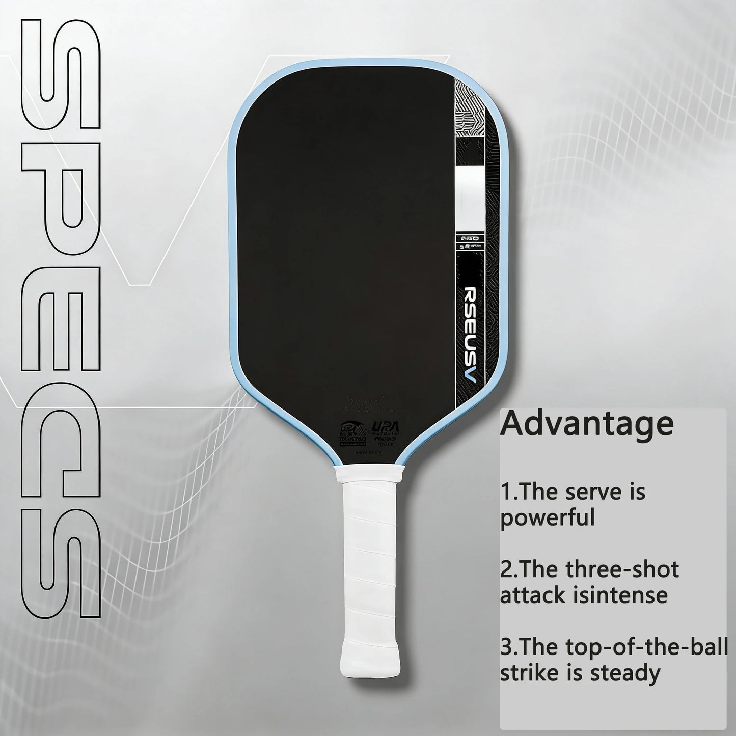 new Pro V pickleball paddle features optimized Tech Flex Power and Propulsion Core, delivering enhanced power, higher forgivenes