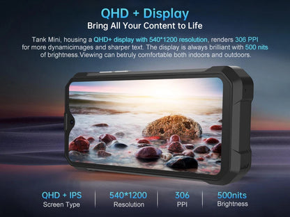 Unihertz 8849 Tank Mini Rugged Smartphone 4.3 Inch Small Cell Phone 24GB+256GB Android 13 5800mAh 100MP Cameras IP68/IP69K Phone