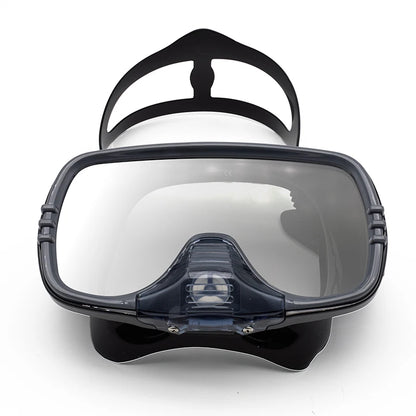 Large Frame Diving Mask with Drain Valve | HD Tempered Glass Lens & Adjustable Silicone Strap,Swim Goggles,buceo, 수영,스노클링,