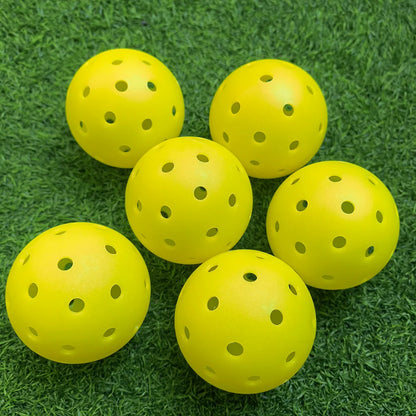 74MM 48-Hole Outdoor Pickleballs Seamless Roto-Molded Design for Durability Pickle Ball for Beginner Intermediate Player 12 Pack