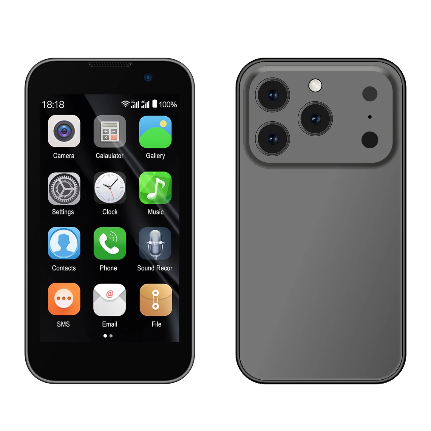 SERVO 17SE MINI 3G Tiny Smartphone Android System Play Store 2GB+16GB WhatsAPP GPS WiFi Dual SIM Card 3.0" Small Smart Cellphone