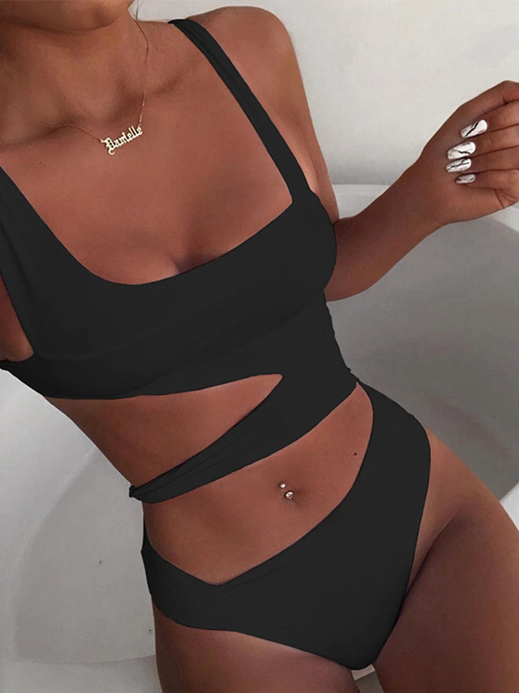 2023 New Sexy One-Piece Swimsuit Cut Swimsuit Push-Up Bikini Beach Wear Women'S Swimsuit