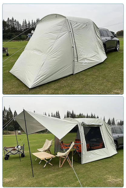 Multi-Person Car Rear Extension Tent for Self-Driving Travel Camping Barbecue Rainproof And Sunshade Waterproof SUV Trunk Tent