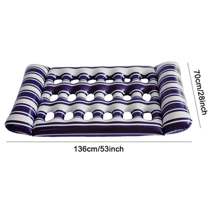 Inflatable Water Sleeping Bed PVC Floating Lounger Air Mattress Foldable Swimming Pool Air Mattress for Swimming Pool Party