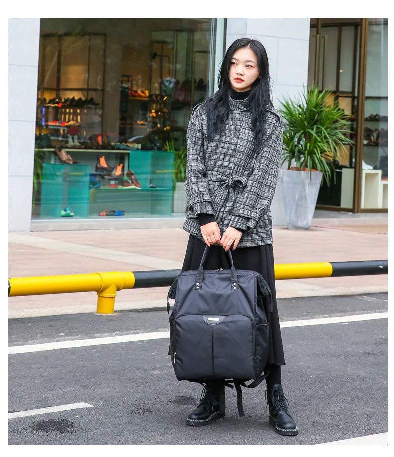 Wheeled bag for travel trolley bags Women travel backpack with wheels Oxford large capacity Travel Rolling Luggage Suitcase Bag