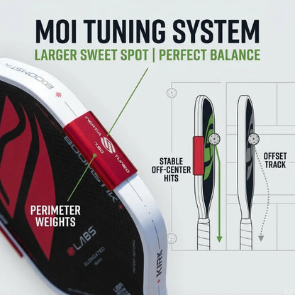 SLK LABS Project Boomstik Elongated Pickleball Paddles High Spin Control Large Sweet Spot BoomCore MOI Tuning USAP Approved