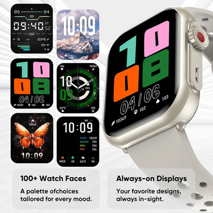 1000 mAh Smart Watch Men Women 1.85-Inch AMOLED GPS 100+Sports Mode Watches Heart Rate Bluetooth Call IP68 Waterproof Smartwatch