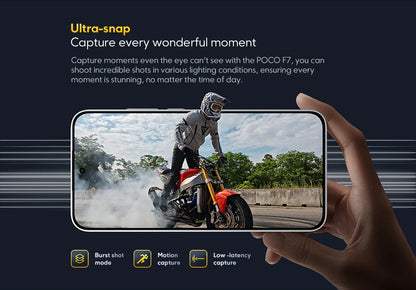EU POCO F7 5G Smartphone European Version Snapdragon® 8s Gen 4 6500mAh Battery 90W 6.83" 1.5K 120Hz AMOLED 50MP Camera OIS NFC