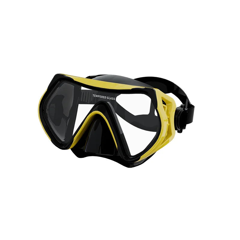 Diving Mask Snorkeling Full Dry Breathing Tube Set, Large Frame Swimming Goggles, Liquid Silicone Diving Mask