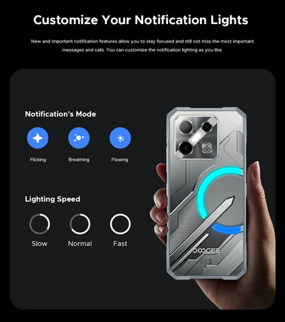 World Premiere DOOGEE Blade GT Pro 5G Rugged Phone LED Light Effect 12GB 512GB 10.5mm Ultra-thin 100MP AI Camera 5800mAh Battery