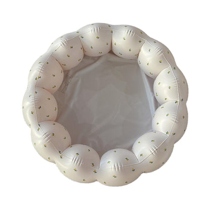 Round Petal Soft PVC Inflatable Baby Paddling Pool 90x25cm, for Toddlers Bath Household Outdoor Swimming Pool to Enjoy Splashing