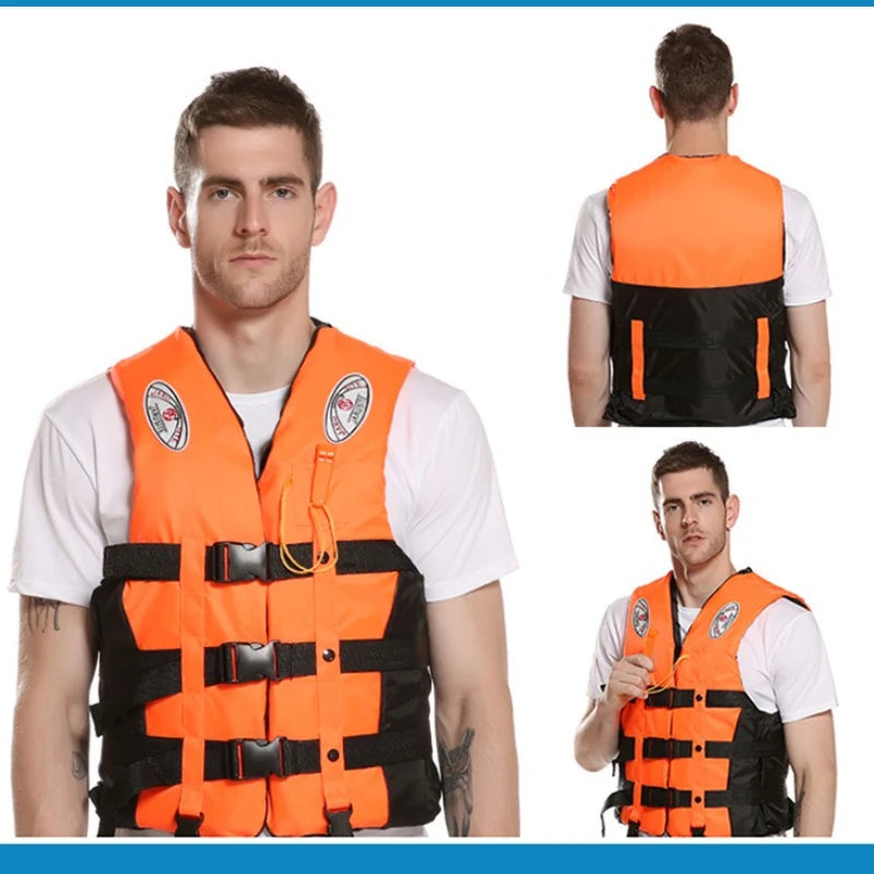 Sizes S-XXXL Outdoor Adult Water Activity Lifejacket Adjustable Buoyancy Lifejacket Polyester Children's Lifejacket with Whistle