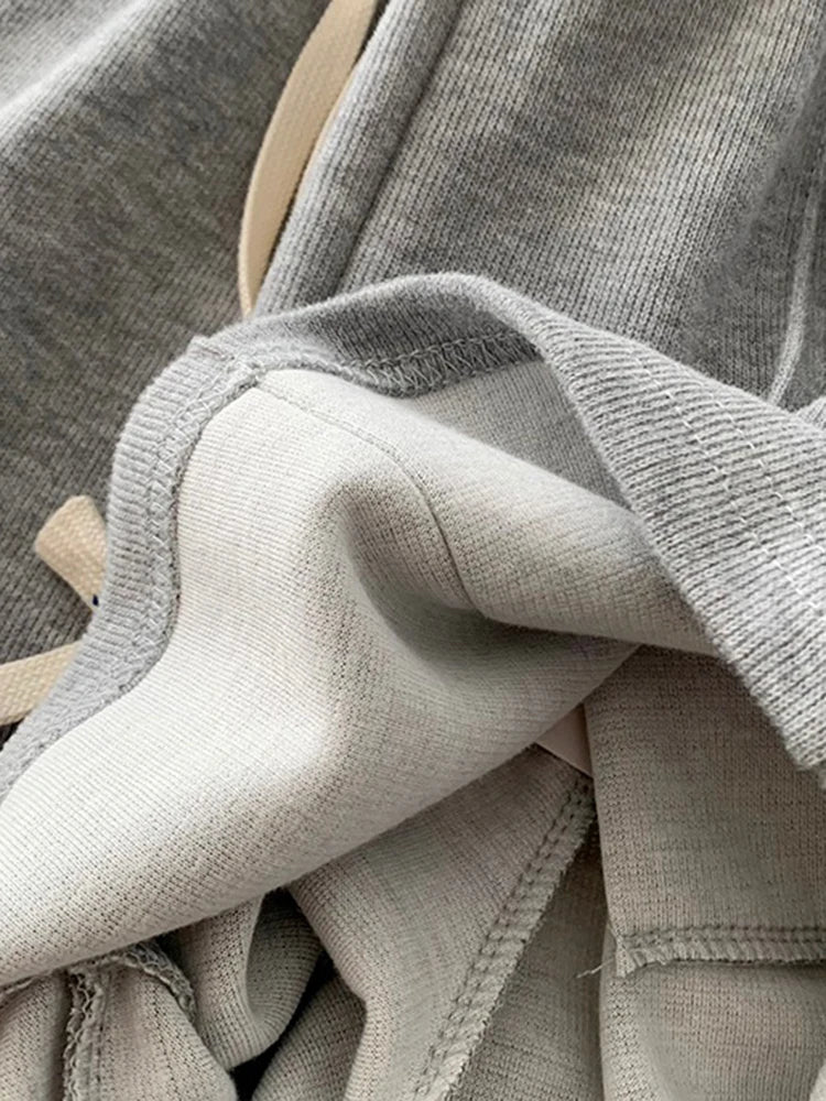 2026 Summer Shorts Women Elasticity Lovely Girls Korean Style Sweet Students Harajuku Simple Pure Gray Trousers Female New
