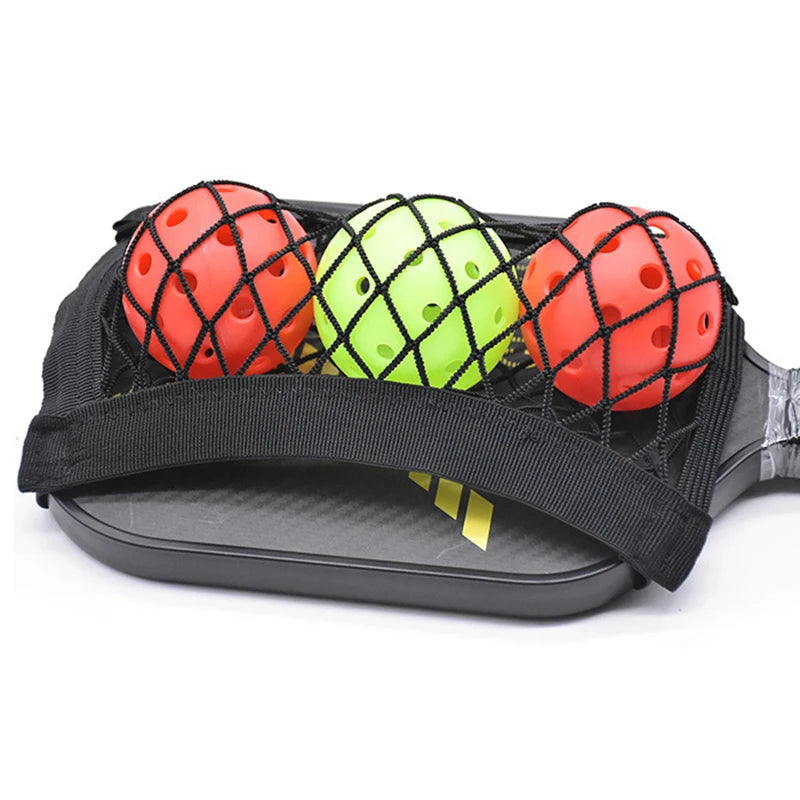Heavy-duty Portable Pickleball Bag, Adjustable, 3-Ball Capacity, Mesh Paddle Pouch, Lightweight and Strong