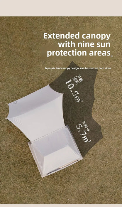 MOUNTAINHIKER Outdoor Camping 4-5 Person Waterproof Family Awning Beach Tent Quick Open Fishing Tent Picnic Park Anti-UV Shade