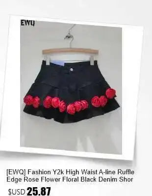 [EWQ]Japan Style Polka Dots Knitted High Waist Skirt Women's 2025 New Autumn Winter Oofice Lady Elastic A-line Pleated Midiskirt