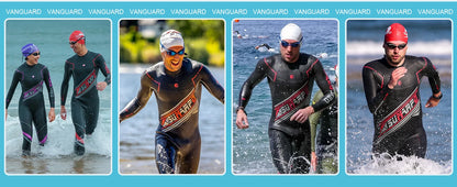 SUMARPO Men Triathlon Wetsuits for Open Water Swimming, 4/2mm Yamamoto Neoprene