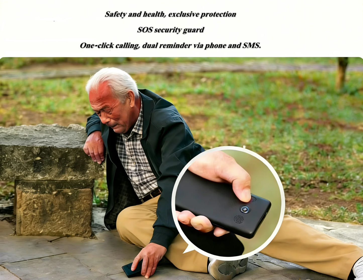 Feature Phone with Touch Screen Smartphone Wifi 5G/4G Global Languages Removable battery Big Buttons 3.54"inch Senior Cell Phone