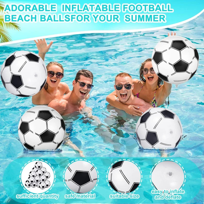 12"/16" Inflatable Large Beach Balls for Kids Adults Durable Pool Toys for Summer Water Games Rainbow Beachball Party Favors