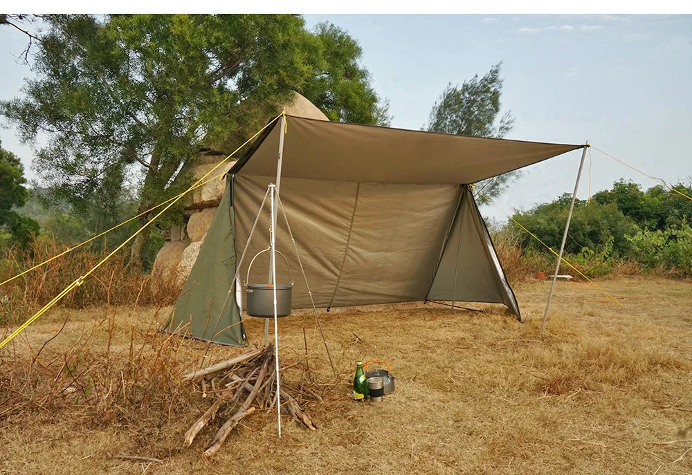 Bushcraft Tent Baker Style Outdoor Camping Multifunction Bushcraft Shelter Woodland Tent Backwoods Hot Tents for 2 Persons