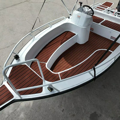 Unbeatable 6-8 Passenger Capacity River Fishing Sports Yacht Comfortable Outboard with Aluminum Alloy Speedboat Welded Handrails