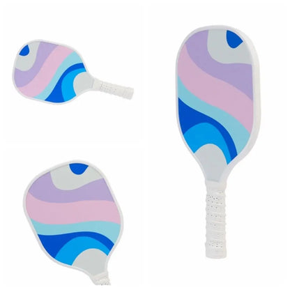 Wooden Pickleball Paddles Non-Slip Colorful Pickle Ball Racket Ribbed Handle Single Racket Pickleball Training Equipment Men