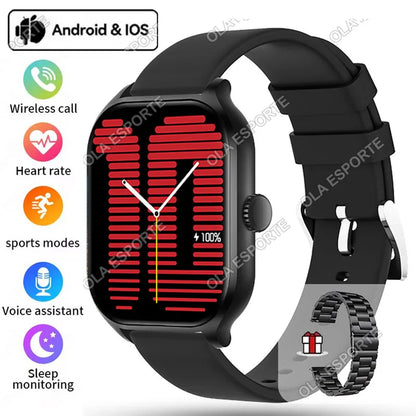 Sports Smart Watch Fitness Clock Health Monitor Waterproof Smartwatch Wireless Bluetooth Call Watches Men Women Smartwatch 2025