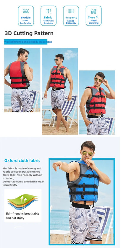 Life Jacket Vest For Adults And Kids,Water Sports Buoyancy Aids Suitable For Fishing,Sailing,Surfing,Boating,Kayaking