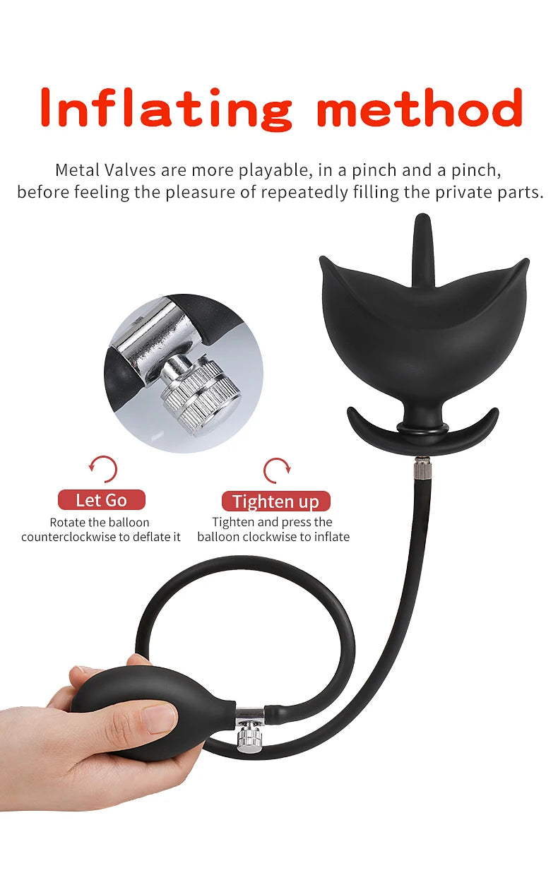 Adult Products Dildo for Anal Toy Expandable Butt Plug Silicone Massager Sex Toy for Women Men Inflatable Anal Plug Backyard Toy