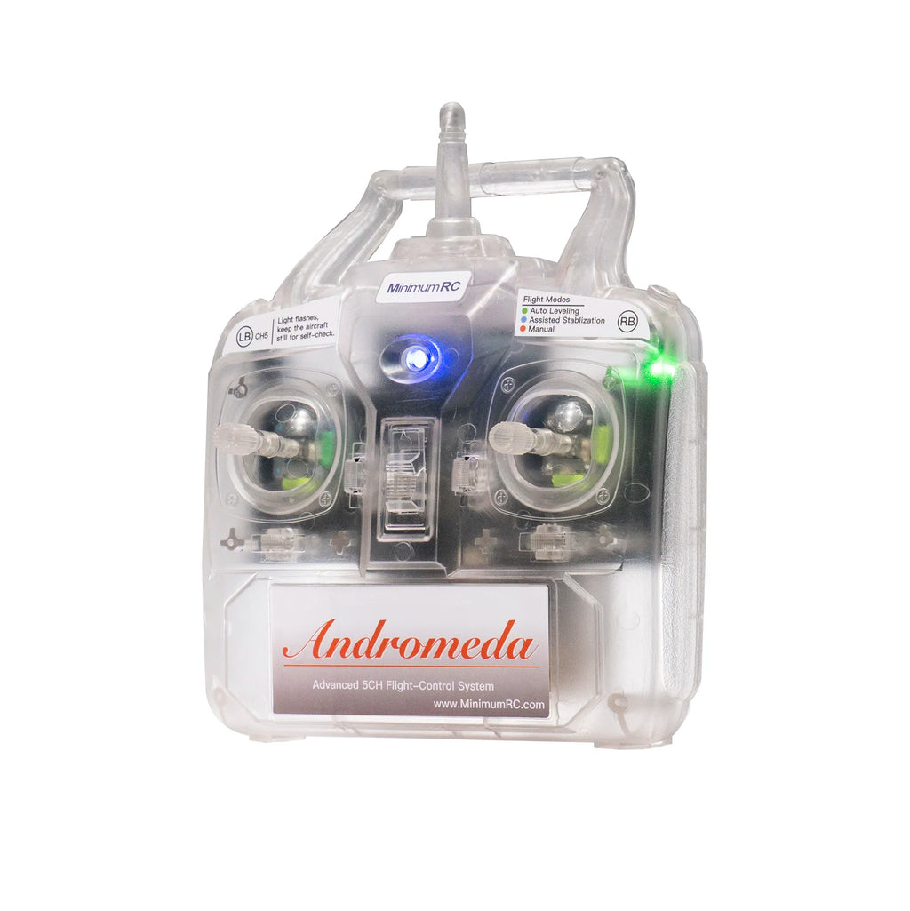 Andromeda 2.4G 5Ch Gyro RC Transmitter Auto-Stabilize Tri-Mode for 300-800mm Fixed-Wing Delta/V-Tail FPV Drone