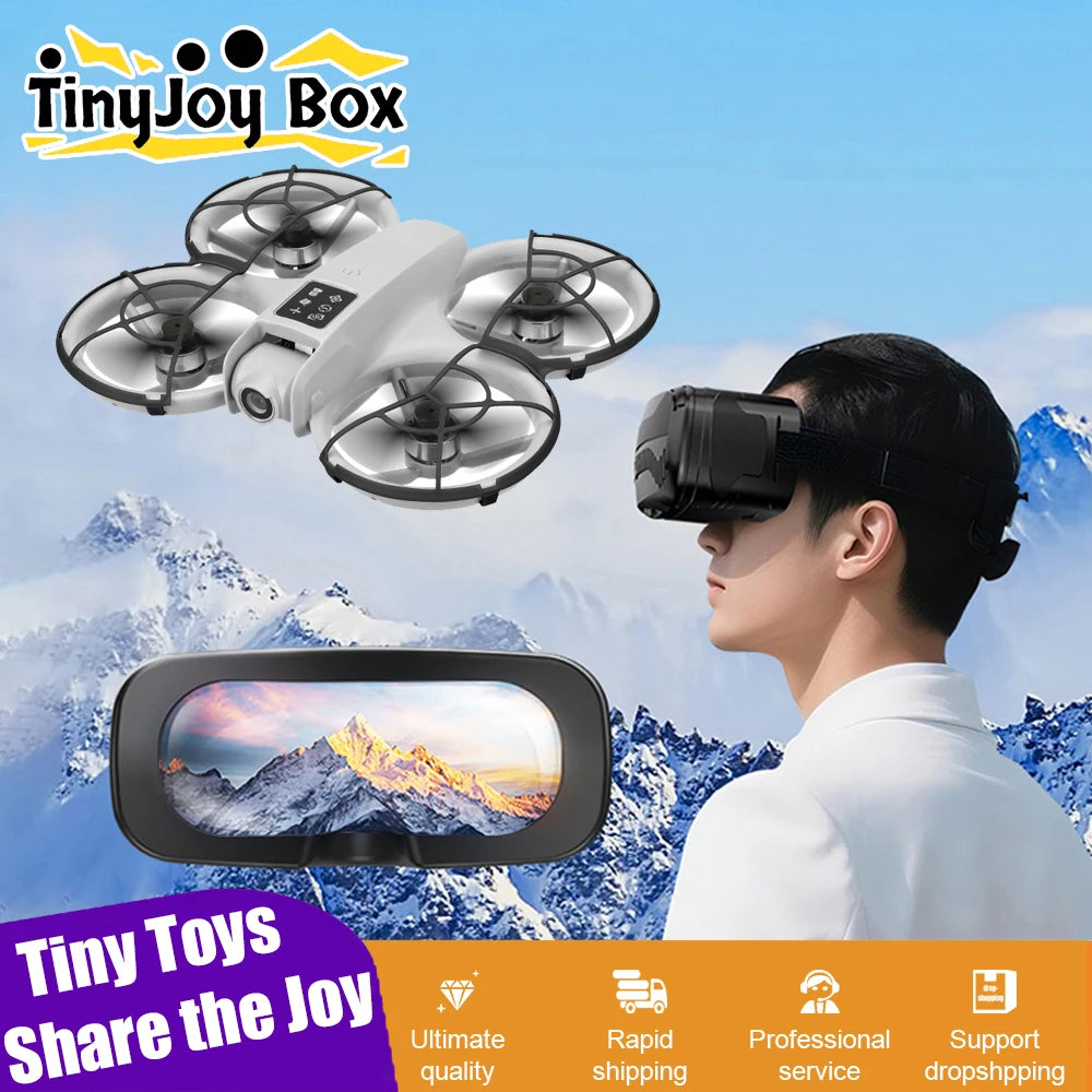 RC Dron with Glasses WIFI FPV H36 Drone Wide Angle HD 4K Camera Height Hold RC Foldable Quadcopter Dron Helicopter Toys Gifts