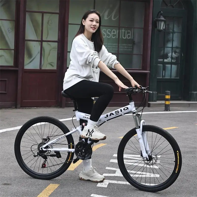 Mountain Bikes Adult Bikes Men's And Women's Variable Speed Bikes Dual Shock Absorbing Folding Mountain Bikes Student Bikes