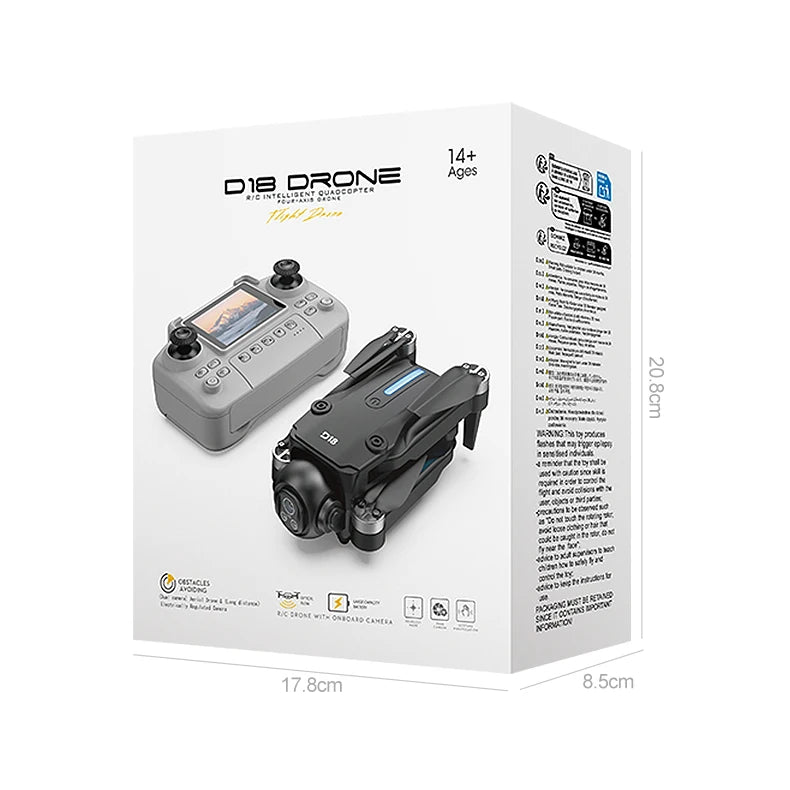 2025 D18 Drone 8K Aerial HD Dual Camera Photography Intelligent Obstacle Avoidance Brushless Motor 5G WIFI GPS Return VR Drone