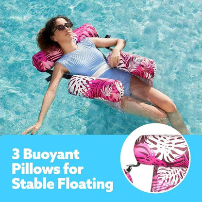 Floating Water Hammock Inflatable Pool Floats Relaxing Pool Float Multi-Purpose Outdoor Fun for Party Vacation Pool Lake River