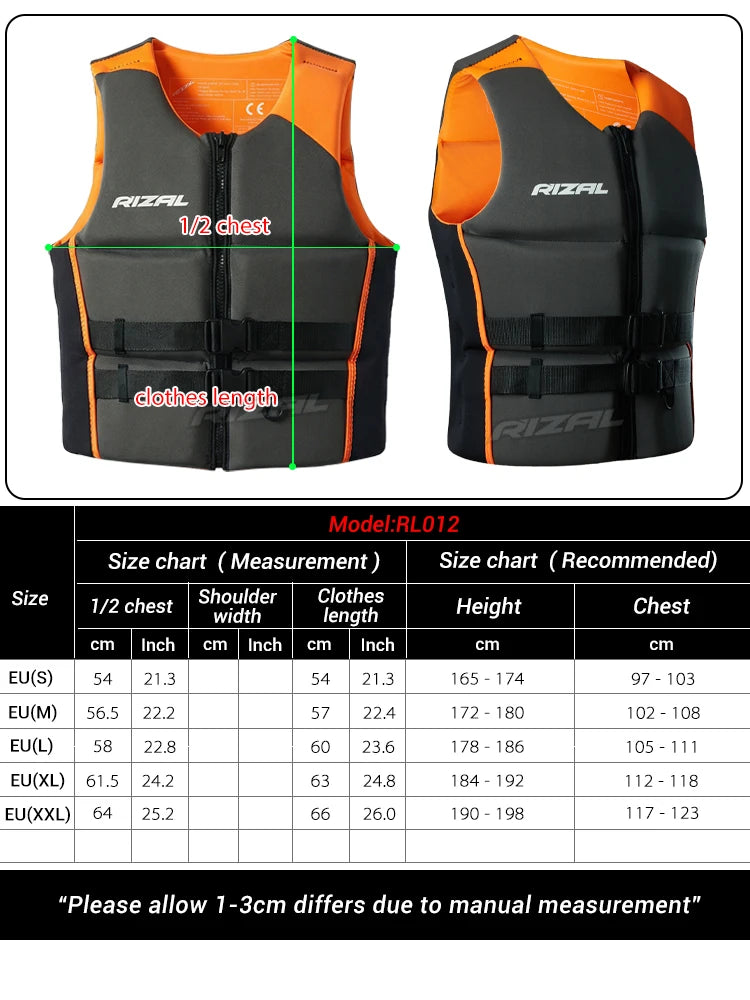 Life Vest Adults Surf Vest Kayak Wakeboard Motorboats Raft Rescue Boat Ski Water Sports Swimming Drifting Rescue Life Jacket