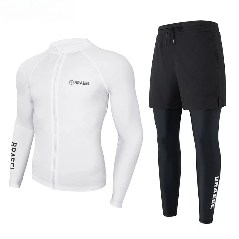 Wetsuit Men's Sunscreen Quick-drying Split Long Sleeve Trousers Snorkeling Water Suit Couple Warm Swimsuit Surf Suit