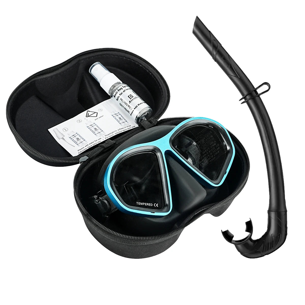 Aluma Pro Dive Mask with Anti-Fog Spray,Low Volume Tempered Glass Lens for Scuba, Snorkeling & Freediving, Adults  Gear