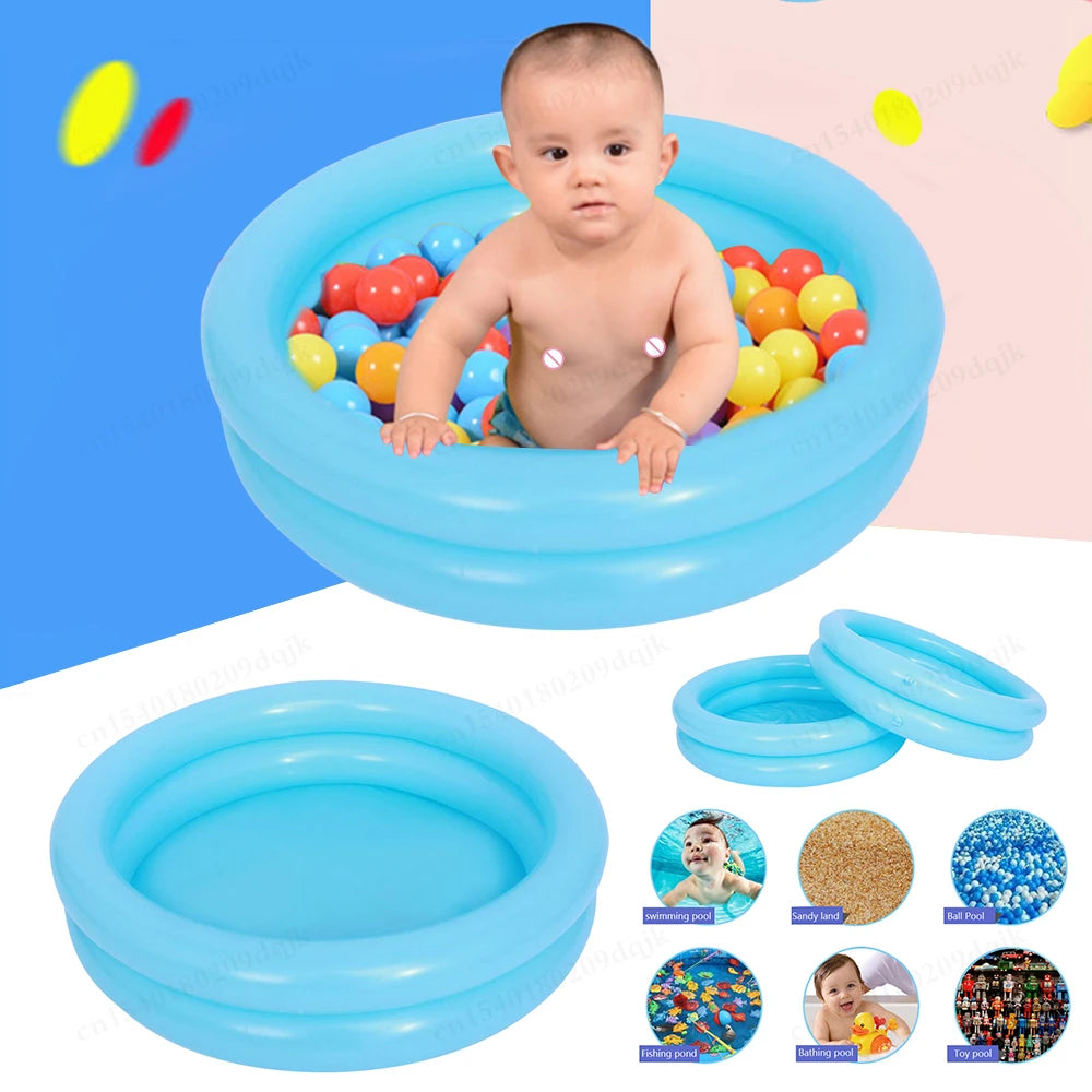 Round Inflatable Baby Toddlers Summer Swimming Pool Portable Inflatable Children Little Pump Pool Indoor Outdoor for 0-3Y Kids