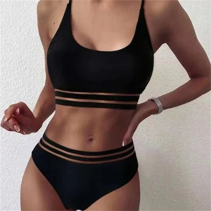 Female Bathing Suit Swimwears Women'S Sexy Triangle Bikini Two Pieces High Waisted Female Swimwear Summer Bikinis Sets купальник