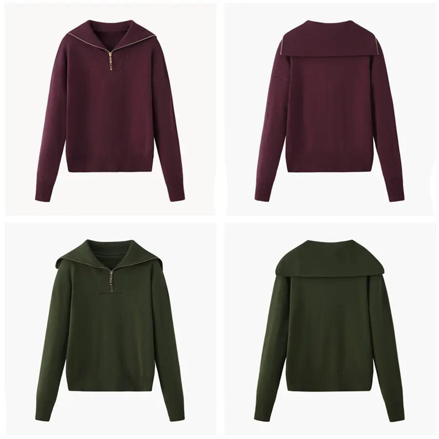 AS woman clothes knitting zipper collar tops and knitted skirt cover knee Autumn-winter collection