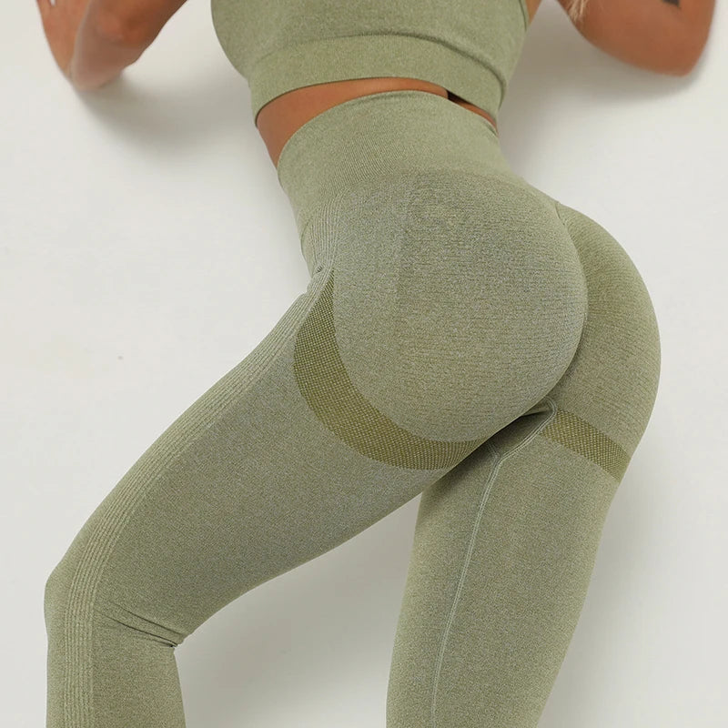 High Waist Fitness Women Sport Seamless Leggings Elastic Solid Yoga Leggings for Women Jogging Quick Dry Push Up Yoga Pants 2025