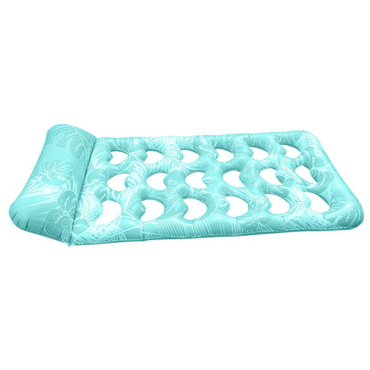 Pool Floats Hammock with Headrest Inflatable Water Sleeping Bed Portable Floating Lounger Air Mattress for Swimming Pool Party