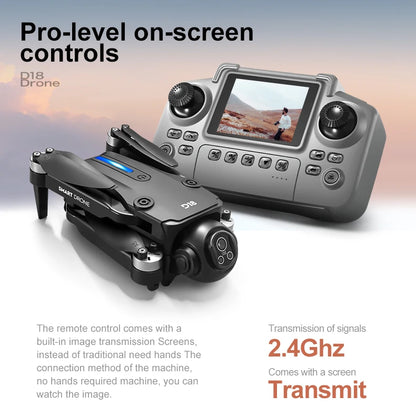 2025 D18 Drone 8K Aerial HD Dual Camera Photography Intelligent Obstacle Avoidance Brushless Motor 5G WIFI GPS Return VR Drone