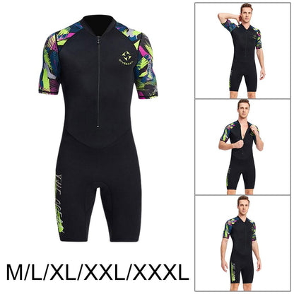 1.5mm Wetsuit Men,surf Dive Wetsuit Men Freediving Neoprene Wetsuit Short Sleeve Men for Surfing Diving Swimming Kayaking