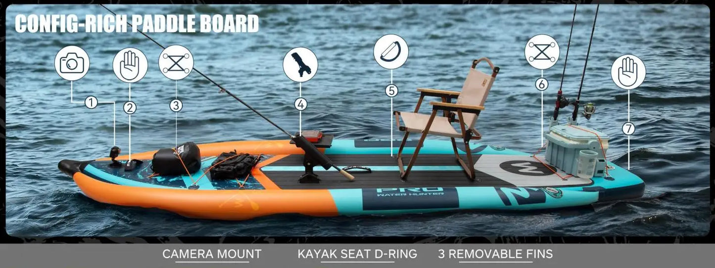 2 Person Inflatable Kayak for Fishing, Double Seat Folding Canoe with Pump, Portable Kayak for Lake River Outdoor Water Sport